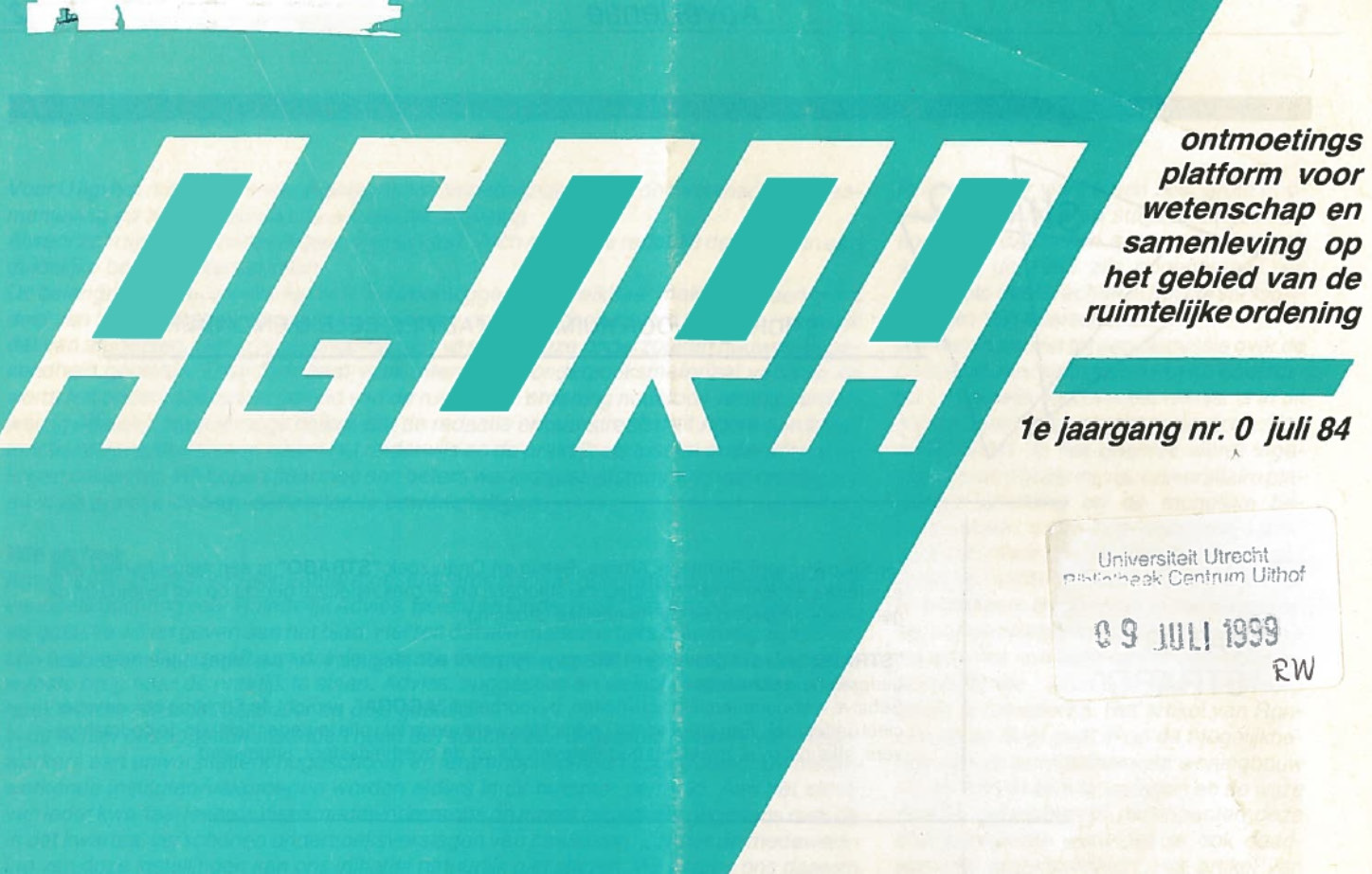 Veertig jaar ruimtelijk denken in AGORA